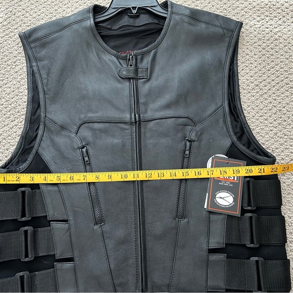 NWT Men’s Large Commando Leather Motorcycle Vest - Picture 9 of 11